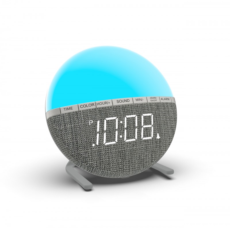 2021 Digital LED 8 Natural Sound Children's Sleep Trainer 7 Color Light Alarm Clock