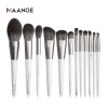 Latest Design Wooden Handle Private Label Nylon Hair Makeup Brush Set For Ladies Makeup Tools