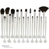 Wholesale 20pcs custom makeup brushes wood handle eyeshadow brush set