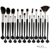 Wholesale 20pcs custom makeup brushes wood handle eyeshadow brush set