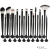 Wholesale 20pcs custom makeup brushes wood handle eyeshadow brush set