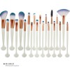 Wholesale 20pcs custom makeup brushes wood handle eyeshadow brush set