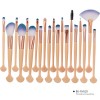 Wholesale 20pcs custom makeup brushes wood handle eyeshadow brush set