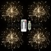 Outside Hanging Starburst Lighting USB Power Warm White Christmas Decorative String Light With Remote Control