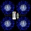 Outside Hanging Starburst Lighting USB Power Warm White Christmas Decorative String Light With Remote Control