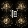 Flower Shape Led Hanging Starburst Lamp Christmas Party Wedding Holiday Decoration Lighting With Remote Control