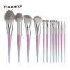 Eco Friendly Pinceau Maquillage Bright Crystal Handle Comfortable Full Long Makeup Brush Set