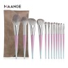 Eco Friendly Pinceau Maquillage Bright Crystal Handle Comfortable Full Long Makeup Brush Set