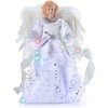 10 LED Pre-lit Lighted Silver Battery Operated Christmas Angel Tree Topper