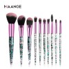 10 pcs luxury eyeshadow colorful beauty hair diamond makeup brush set