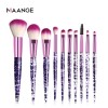 10 pcs luxury eyeshadow colorful beauty hair diamond makeup brush set