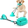 Pet Fun Interactive Suction Cup Push TPR Ball Elastic Rope Pet Dental Chew Bite Toy