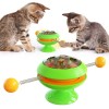 Funny Kitten Turntable Rotating Cat Toys Windmill Spring Catnip Toy with Strong Suction Cup