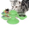 Spinning Cat Toy  Scratching Tickle Cats Hair Brush With Flash Lights Windmill Catnip Toys