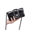Fashion Most Popular ladies hand bag genuine leather metal chain 2021 mini silver metallic purses