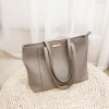 Capacity ladies soft leather latest design ladies Grey tote hand bag purse tote handbags