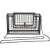 Hollow Out Metal Cage Bag Shoulder Crossbody Bags Wedding Party Cage Cutout Metal Hollow party purse clutch