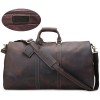 waterproof custom logo printed women weekender full grain Crazy Horse Leather cowhide duffle bag
