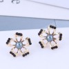 925 Silver Korean Fashion Sweet Ol Flower Stud Earrings Nhsc191701