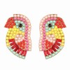 European And American Fashion Metal Studded Birdie Exaggerated Earrings Nhsc191962