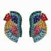 European And American Fashion Metal Studded Birdie Exaggerated Earrings Nhsc191962