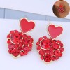 Exquisite Korean Fashion Exquisite Ol Flash Diamond Love Personality Earrings Nhsc191964