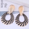 European And American Fashion Metal Simple Water Drop Exaggerated Earrings Nhsc191983
