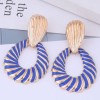European And American Fashion Metal Simple Water Drop Exaggerated Earrings Nhsc191983