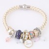 Stylish And Simple Multielement With Leather Ladies Bracelet Nhsc192537