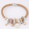 Stylish And Simple Multielement With Leather Ladies Bracelet Nhsc192537