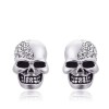 European And American Fashion Metal Studded Skull Earrings Nhsc193561