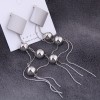 925 Silver Needle European And American Fashion Quality Metal Square Tassel Exaggerated Temperament Earrings Nhsc193568
