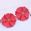 European And American Fashion Metal Exaggerated Sweet Flower Temperament Earrings Nhsc193569