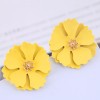 European And American Fashion Metal Exaggerated Sweet Flower Temperament Earrings Nhsc193569