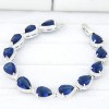 Fashion Bracelets Copperplated Real Gold Sparkling Teardrop Zircon Bracelet Nhsc199094