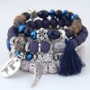 Simple Wild Disc Love Wings Tassel Personality Bead Temperament Multilayer Bracelet Nhsc199110