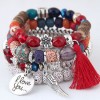 Simple Wild Disc Love Wings Tassel Personality Bead Temperament Multilayer Bracelet Nhsc199110