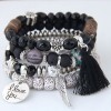 Simple Wild Disc Love Wings Tassel Personality Bead Temperament Multilayer Bracelet Nhsc199110