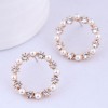 Boutique Korean Fashion Sweet Wild Pearl Flash Diamond Simple Earrings Nhsc199639