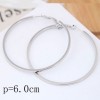 60mm Boutique Korean Fashion Metal Simple And Smooth Personality Earrings Earrings Nhsc199649