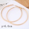 60mm Boutique Korean Fashion Metal Simple And Smooth Personality Earrings Earrings Nhsc199649
