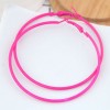 Stylish Metallic Fluorescent Simple Circles Earrings Nhsc199654