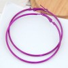 Stylish Metallic Fluorescent Simple Circles Earrings Nhsc199654