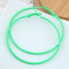 Stylish Metallic Fluorescent Simple Circles Earrings Nhsc199654
