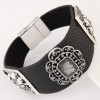 Fashion Metallic Wild Gem Leather Simple Temperament Bracelet Nhsc199676