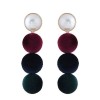 Fashion Metal Simple Wild Pearl Velvet Earrings Nhsc199719