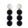Fashion Metal Simple Wild Pearl Velvet Earrings Nhsc199719