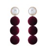 Fashion Metal Simple Wild Pearl Velvet Earrings Nhsc199719