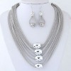 Fashion Metal Accessories Exaggerated Necklace Temperament Necklace And Earring Set Nhsc200864