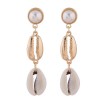 Fashion Jewelry Fashion Metal Simple Wild Seashell Earrings Wholesale Nhsc200874